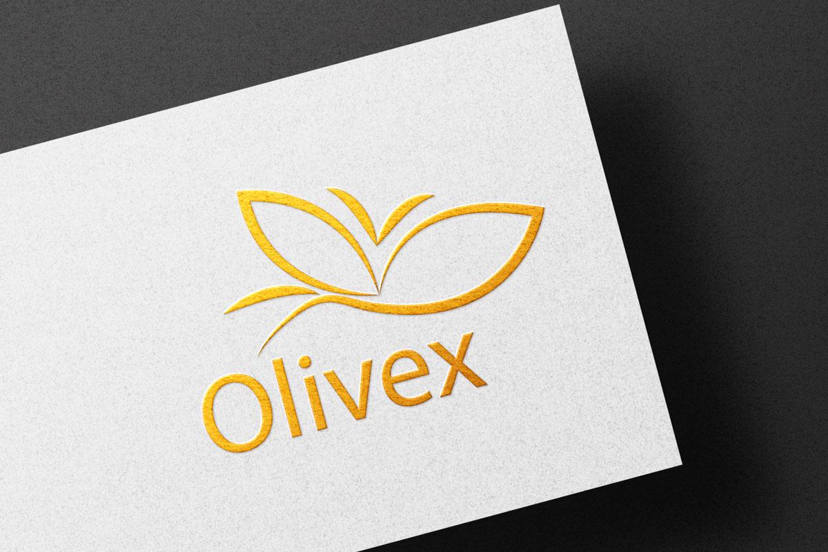Olivex – Modern Golden Leaf Logo Design